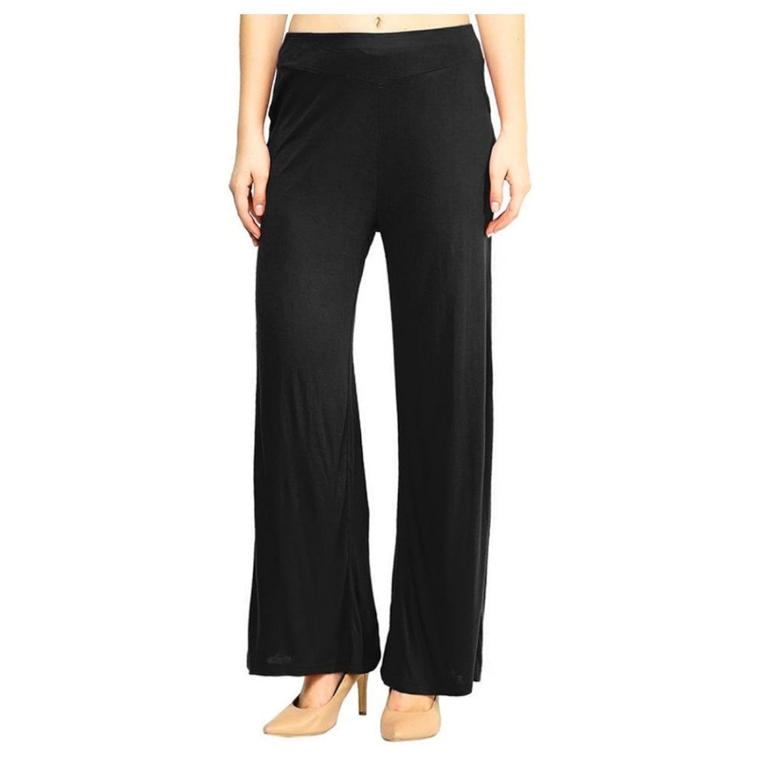 fashion guru trading black viscose palazzo for women & girl