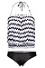 Vicity Women's Fashion Two Piece Chevron Printed Halter Bikini Tankini Swimsuits