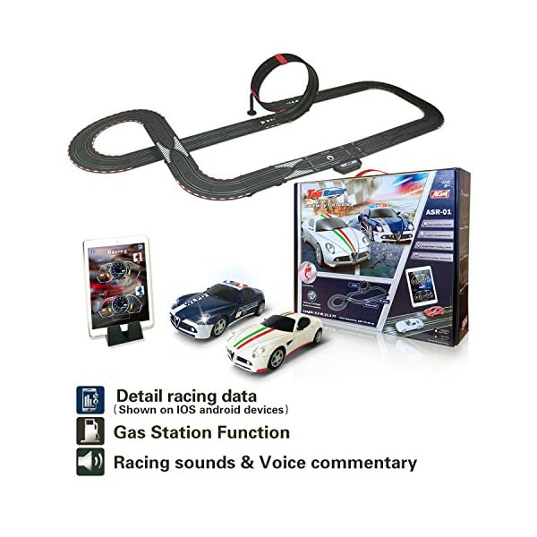 AGM Slot car Set with Racing Assistant APP No.ASR01 143 Scale