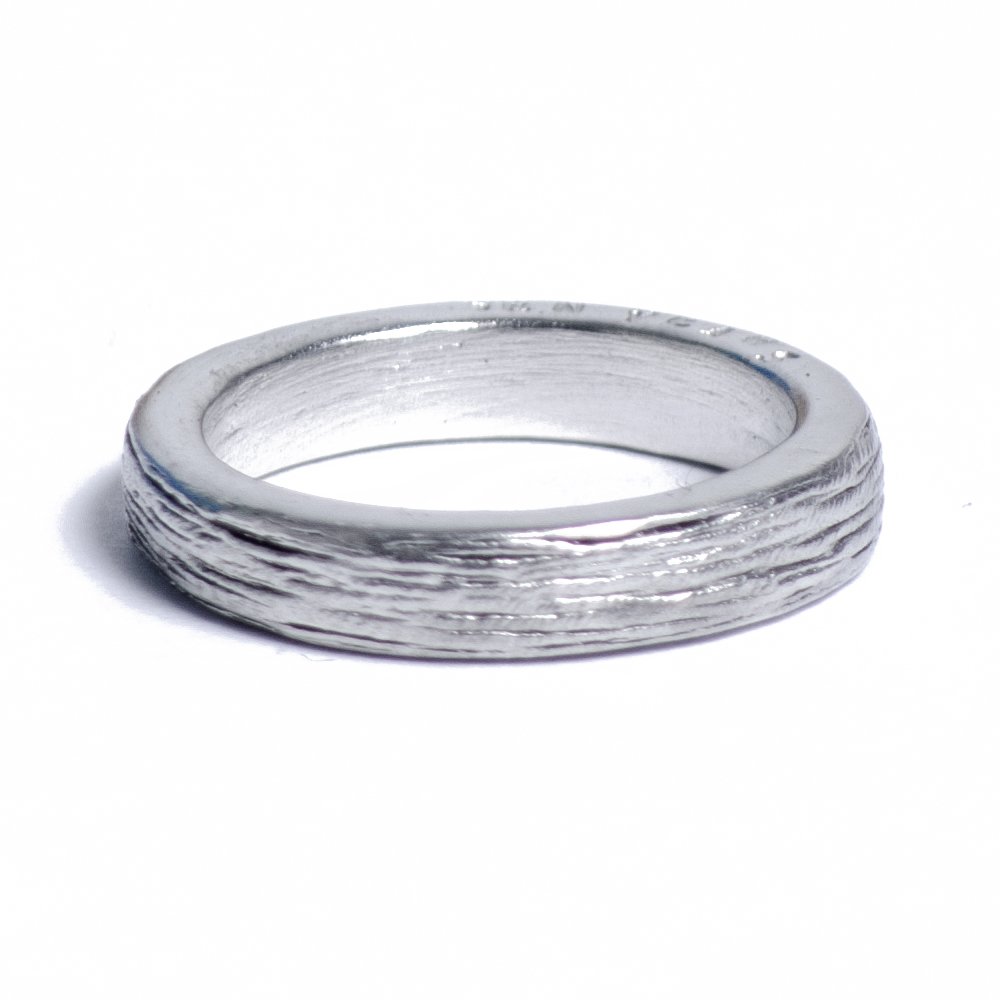 Pirantin Tin Ring Gift for 10th Anniversary Inscribed with Words Ten Years - Free Re Size (L)