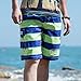 Men's Swim Trunks Quick Dry Stripe Board Shorts Swimwear Beach Shorts with Pockets