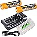 Fenix ARE-X2 battery charger, two Fenix ARB-L18-2300 18650 batteries with EdisonBright Battery carry case bundle