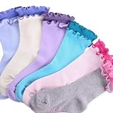 Naartjie Girls Cotton Double Ruffle Short Crew Socks 6-Pack