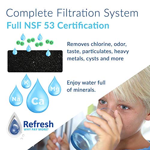 Refresh NSF53 Premium Replacement Refrigerator Water Filter Compatible