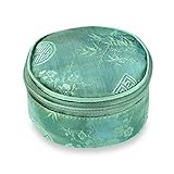 Travel Jewelry Case - Silk Jacquard (Mint)