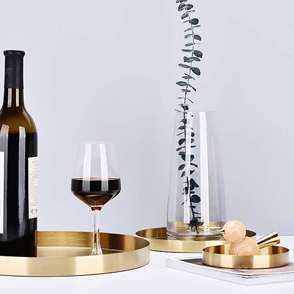 Vassoi Decorativi Oro Ovale - Set Da 2 In Acciaio Inossidabile Per Cosmetici, Gioielli E Dessert - Foto 9