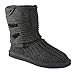 BEARPAW Women's Knit Tall Shearling Boots 658-W (8, Grey)