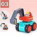 HOMOF Baby Kids Car Toys, Early Educational Pocket Construction Vehicles Trucks Toy Sets -Bulldozer,Cement Mixer,Dumper,Forklift,Excavator and Road Roller for InfantToddlers 1,2,3 Years Old-6P