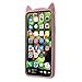Miniko Cat iPhone X Case, (TM) Cute Kawaii Funny 3D Pink Meow Party Bread Cat Kitty Whiskers Protective Soft Rubber Case Skin for Apple iPhone X 2017 Teen Girls Women Girly Kid