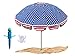 Party With Pride 8 Foot Beach Umbrella, Patriotic USA Flag, Includes Carry Bag, UV Protection From Sun, Windproof, Adjustable and Telescoping (American Flag)