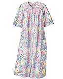 Trapunto Yoke Housecoat, Plus