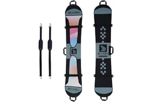 SkyPath Snowboard Cover Sleeve Case with Rubber Bumpers Adjustable Soft Cover with Detachable Double Shoulder Straps