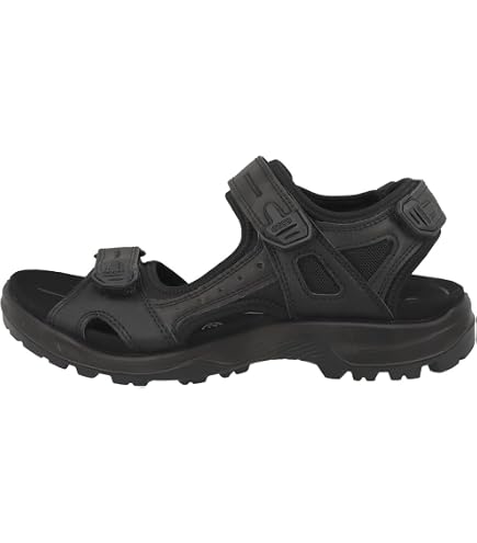 Ecco Onroads Mens Size 10 Sandals Shoes Black Leather Adjustable New Ecco Onroads W Sandals Black size EU 4/ 10-10.5 Trail  main image 2