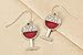 Dangle Earrings - Red Wine Glass Earrings; French Wire Backs