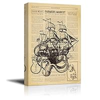 Canvas Wall Art Newspaper Canvas Prints Home Artwork Decoration for Living Room,Bedroom - 12x18 inches