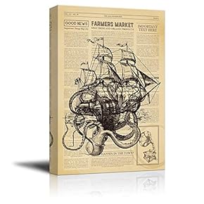 Canvas Wall Art Newspaper Canvas Prints Home Artwork Decoration for Living Room,Bedroom - 12x18 inches