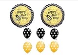 1 X Happy Bee-Day Birthday Buzz Bumble Bee Bouquet Balloon Set Party Decoration