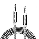 Meidong Aux Cable 3.5mm Premium Auxiliary Audio Cable (4'/1.2 m) with Gold Plated Connectors for Headphones, Speakers, iPhones, iPads, Home/Car Stereos and More