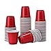 Tashiliving [ 100 Pack-2 oz Mini Party, Jager Bomb, Jello Shots, Sample Cups, 100 Count (Pack of 1), Red