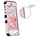 ULAK iPhone SE Case,iPhone 5S Case, Anti Slip Shock Resistance Protective Cover with Hybrid High Soft Silicone + Hard PC Case for Apple iPhone 5/5S/SE,Rose Gold+Black