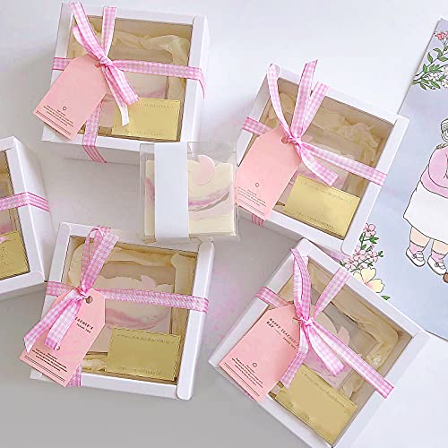 VGoodall Pink Gingham Ribbon, 3/8 x 50Yd Picnic Craft Ribbon Pink Ribbons for Hair Accessories Craft and Christmas Gift Wrapping