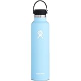 Hydro Flask Standard Mouth Water Bottle, Flex Cap - 24 oz, Frost