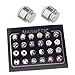 BodyJ4You 24 Pieces Magnetic Fake Plug Lot Fake Gauges, Magnetic Logo 2G Gauges Look (12 Pairs)