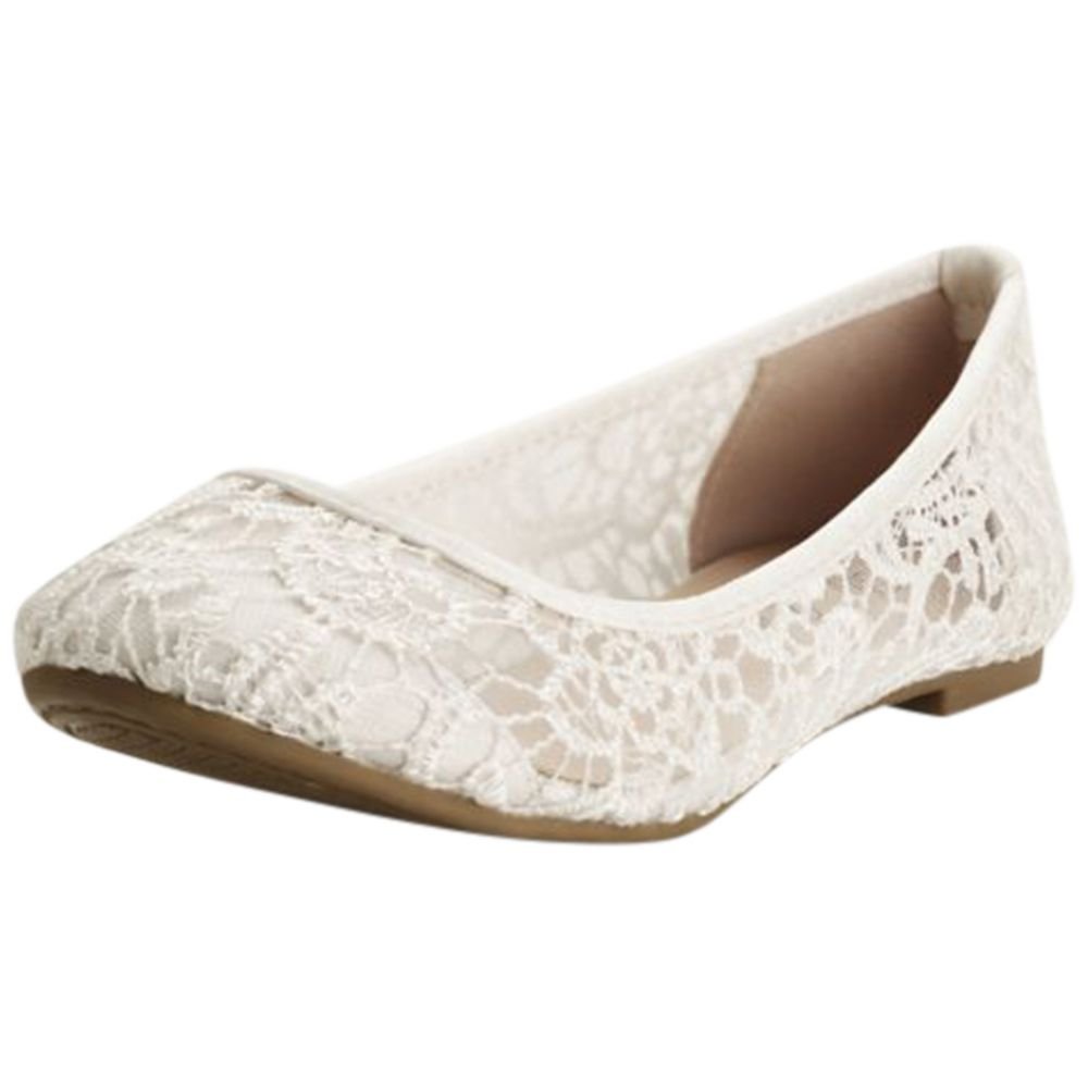 David's Bridal Ballet Flats with Crochet Detail Style CLYNN31