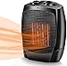 Space Heaters for Indoor Use, Up to 190 sqft, 1500W/1000W/Fan, Portable Electric Heater, Tip-Over & Overheat Shut-off, Adjustable Thermostat, Quiet, 3s Fast Heating, Ceramic Heater for Home & Office