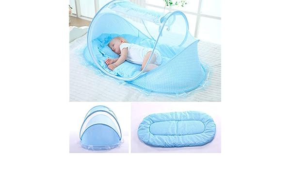 portable foldable crib with mosquito net