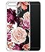 BAISRKE Huawei Y6 2018 Case, Honor 7A Case with Flowers Slim Shockproof Clear Floral Pattern Soft Flexible TPU Back Cove for Huawei Y6 2018 /Honor 7A/Y6 Prime 2018 [Purple Pink]
