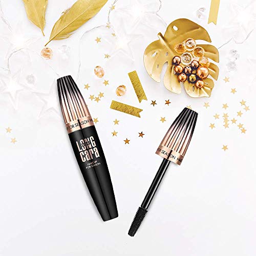 AsaVea 4D Silk Fiber Eyelash Mascara Natural Thickening and Lengthening Mascara, Instant, Waterproof, Long-lasting