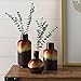 Stone & Beam Modern Ombre Stoneware Home Decor Flower Vase - 6 Inch, Dark Brown Red White