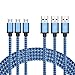 Micro USB Cable 3-Pack 6ft / 1.8m, BeneStellar Premium Nylon Braided USB 2.0 A Male to Micro B Charger Cord for Samsung, LG, Motorola, Nexus, HTC, Sony, Nokia, Android Devices and More (6ft Blue)