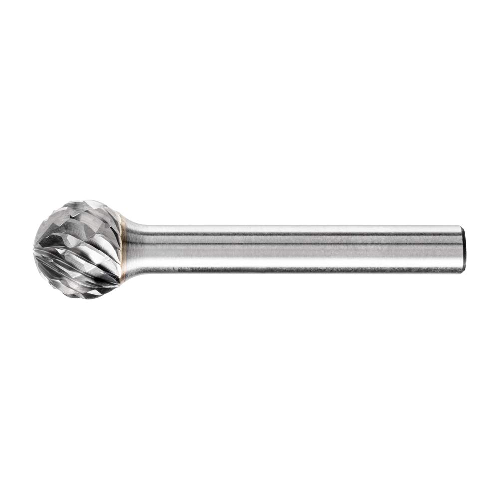 PFERD HM milling bit, Ball Shape KUD, All-Round Teeth, milling bit Diameter 12 mm, Shaft Diameter 6 mm, Length 51 mm, 21001008 - for Versatile use on The Most Important industrially Used Materials — image 1