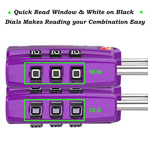 TSA Luggage Combination Lock Open Alert Indicator, Easy Read