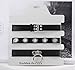 BEINY 3 PCS Black Gothic Punk PU Leather Choker Necklace Collar Hoop Chain Set Classic with Charms for Women Girls (3 PCS A SET)