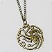 Dragon Necklace; House Targaryen Sigil Game of Thrones Inspired Fan Jewelry Bronze Ice and Fire Daenerys Khaleesi Mother of Dragons Got