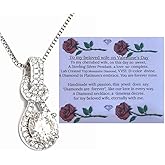 1.25ct Christmas Day Diamond Necklace Gordion Knot Jewelry Love Jewelry for women on Valentine's Day Presents for wife Gifts from Husband Mosanit Lab Grown Diamond Necklace Sterling Silver 18k Gold