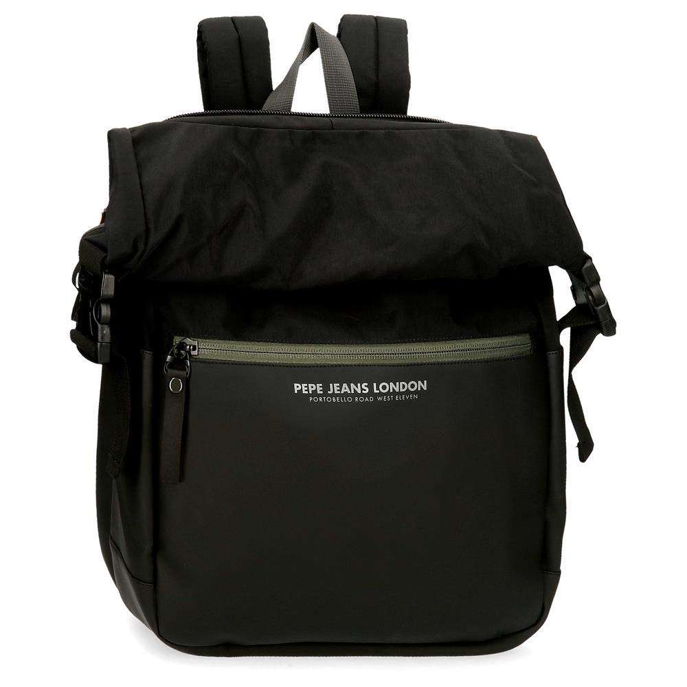 Pepe Jeans Sail Laptop backpack Black 33x44x15 cms Polyester and PU 15,6" 21.78L