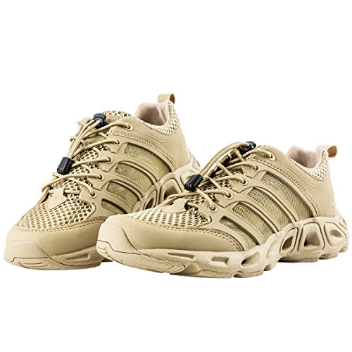 FREE SOLDIER Outdoor Menâ€™s Upstream Shoes Ultra Light Breathable Quick Drying Tactical Shoes (Sand Color, 10)