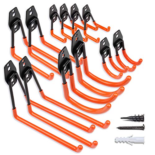 Garage Hooks Garage Hangers, Steel Utility Hooks, Easy to Install