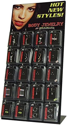 Pacific PiercingBody Jewelry 48pc. Counter Top Stand-­Up Fashion Display