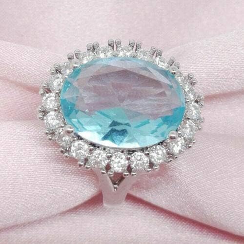 Patcharapa Jewelry (Blue) Vintage Huge Women 925 Silver 6.5Ct Ametrine Gemstone Ring Wedding Size 6-10 (9)
