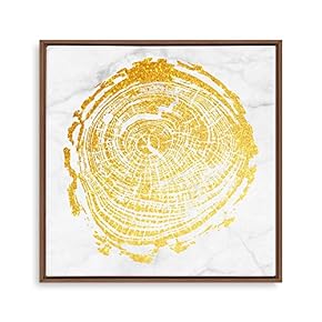 Framed Canvas Home Artwork Decoration Annual Ring Canvas Wall Art for Living Room, Bedroom - 16x16 inches