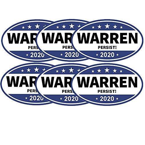kortes 6 Pack Elisabeth Warren Magnet for 2020 President, Warren Magnetic Bumper Sticker for Patriot and Election Time, Stick on Cars, Refrigerator Etc - Persist, 6 X 3.5 Inch
