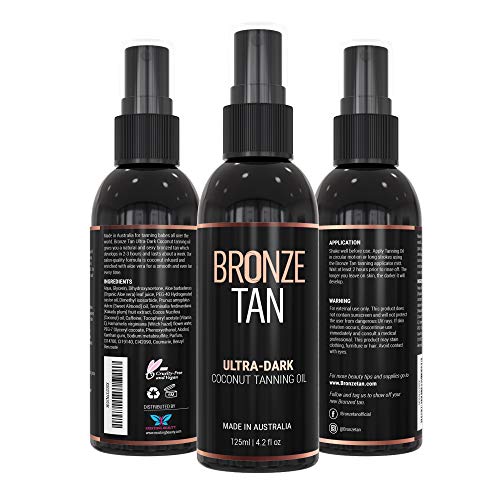 Bronze Tan UltraDark Coconut Self Tanner Oil For A Natural, Sexy, and