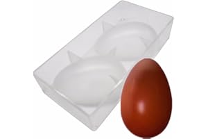 GOLDBAKING Polycarbonate Easter Eggs Chocolate Mold Ostrich Egg Shape Candy Mould 14cm (5.5inch) Long