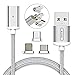BGTB Gen 4, Magnetic Charging Cable USB 3-in-1 Sync Data Cord with 3 Universal Adapters Compatible with Android and i-Products