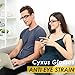 Cyxus Blue Light Filter Glasses [Transparent Lens], Better Sleep Anti Eyestrain Headache, Computer Cell Phone Reading Eyewear Video Glasses (Rectangular Black Frame)